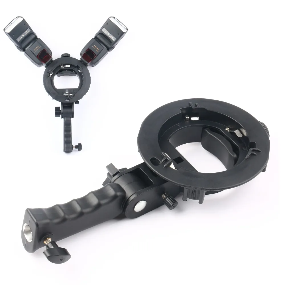 Handheld Grip S-Type Bracket Bowens S Mount Holder for Speedlite Flash Snoot Softbox Beauty Dish Honeycomb Triopo photography
Handheld Grip S-Type Bracket Bowens S Mount Holder for Speedlite Flash Snoot Softbox Beauty Dish Honeycomb Triopo photography