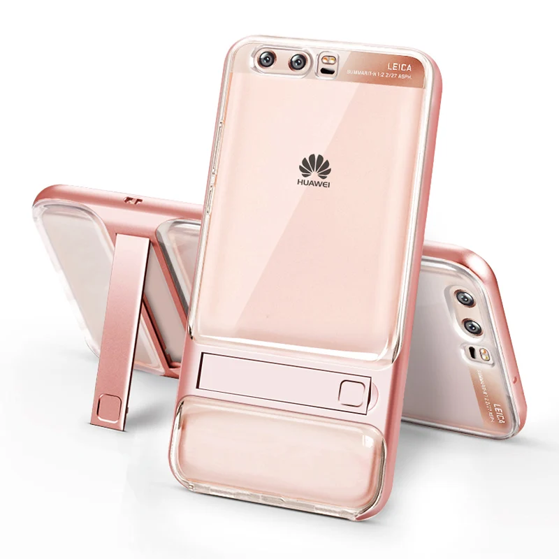 ITEUU P10 P10PLUS PC + TPU чехол с подставкой для Huawei Plus Мягкий противоударный прозрачный