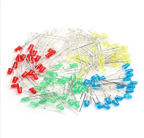 100pcs 3mm LED Light White Yellow Red Green Blue Assorted Kit DIY LEDs Set electronic diy kit for arduino
100pcs 3mm LED Light White Yellow Red Green Blue Assorted Kit DIY LEDs Set electronic diy kit for arduino