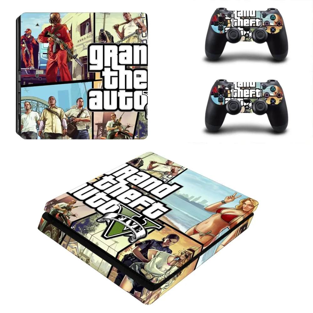 GTA 5 Vinyl Decal PS4 Slim Skin PS4 S Sticker for Sony for Playstation Console System & 2 Controller Stickers Cover
GTA 5 Vinyl Decal PS4 Slim Skin PS4 S Sticker for Sony for Playstation Console System & 2 Controller Stickers Cover