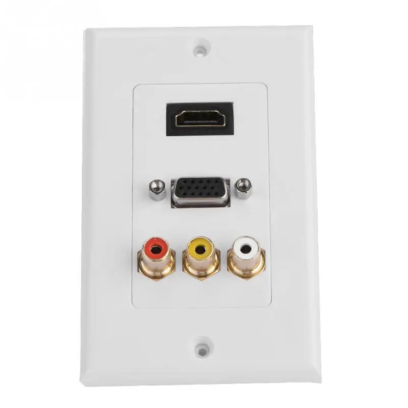 High Quality Multimedia Panel3-in-1 HDMI VGA RCA Ports Multimedia Panel Multi-level Protection Multimedia Wall Socket
High Quality Multimedia Panel3-in-1 HDMI VGA RCA Ports Multimedia Panel Multi-level Protection Multimedia Wall Socket