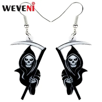 WEVENI Statement Acrylic Halloween Death Reaper Earrings Drop Dangle Trendy Punk Jewelry For Women Girls Teens Charms Wholesale
WEVENI Statement Acrylic Halloween Death Reaper Earrings Drop Dangle Trendy Punk Jewelry For Women Girls Teens Charms Wholesale