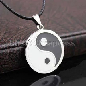 Vintage Stainless Steel Yin Ying Yang Pendant Necklace Chinese Style Black White Necklace Men PU Leather Necklaces Jewelry
Vintage Stainless Steel Yin Ying Yang Pendant Necklace Chinese Style Black White Necklace Men PU Leather Necklaces Jewelry