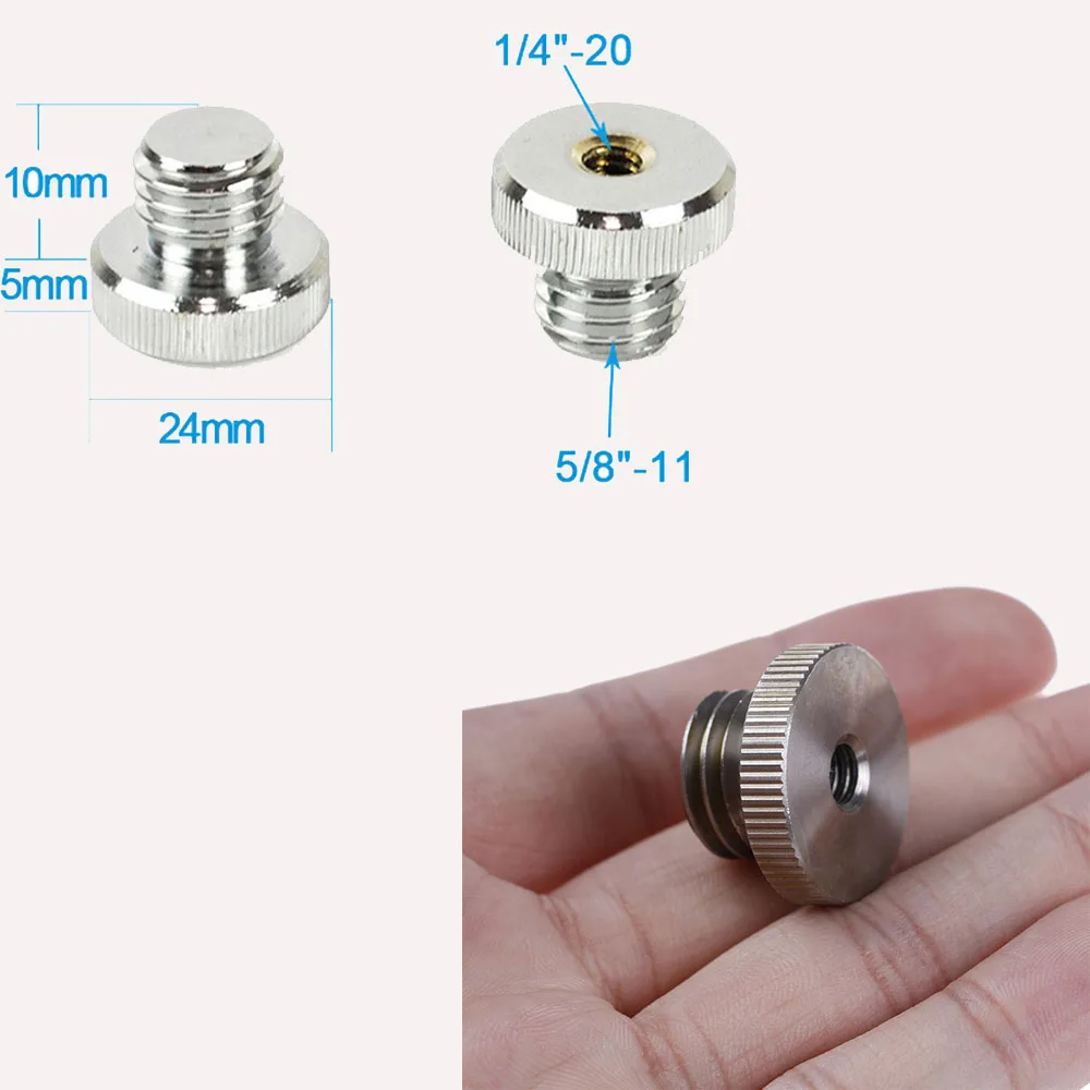 1pc Threaded Screw Adapter For Tripod Laser Level Adapter Instrument Parts Accessories 1/4"-20 To 5/8"-11
1pc Threaded Screw Adapter For Tripod Laser Level Adapter Instrument Parts Accessories 1/4"-20 To 5/8"-11