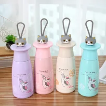 350ml Creative Cute Japanese Cat stainless steel thermos water bottle Portable School Children Thermos Coffee mug