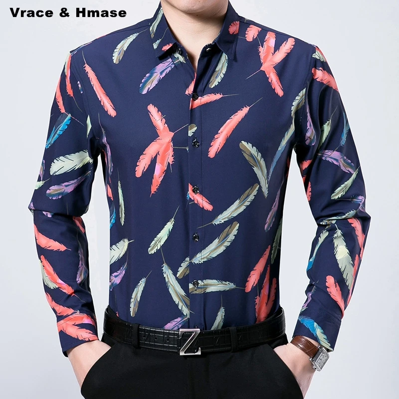 Colorful feathers printing fashion boutique long sleeve shirt Spring&Autumn 2017 New mercerized cotton quality men shirt M-XXXL
Colorful feathers printing fashion boutique long sleeve shirt Spring&Autumn 2017 New mercerized cotton quality men shirt M-XXXL
