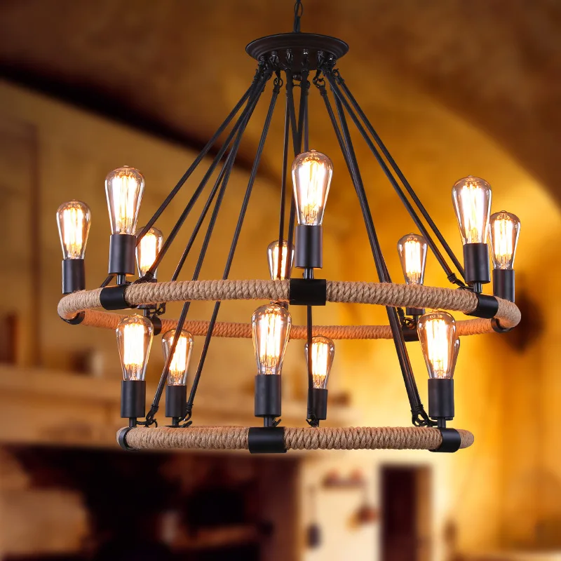 Loft style simple retro pendant lamp Bar Cafe Tieyi Lighting Iron Chandelier pendant lamp rope pendant lights zzp83321A
Loft style simple retro pendant lamp Bar Cafe Tieyi Lighting Iron Chandelier pendant lamp rope pendant lights zzp83321A