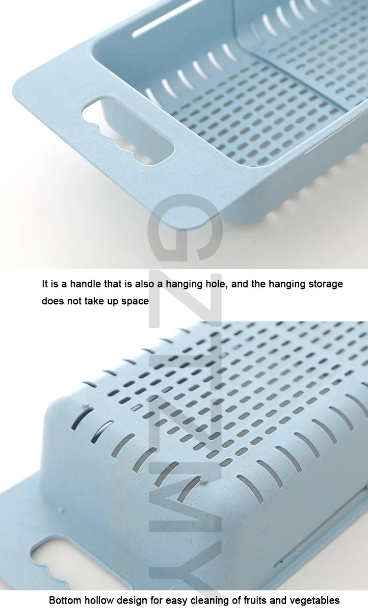 Silicone Retractable Adjustment Sink Wash Vegetable Fruit Drain Basket Drain Rack Colanders Strainer Dry Rack Kitchen Clean Tool (17)