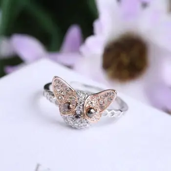Fashion Chihuahua Pet Dog Animal Finger Ring 925 Sterling Silver AAA Zircon Wedding Cuff Ring Crystal Engagement Jewelry
Fashion Chihuahua Pet Dog Animal Finger Ring 925 Sterling Silver AAA Zircon Wedding Cuff Ring Crystal Engagement Jewelry
