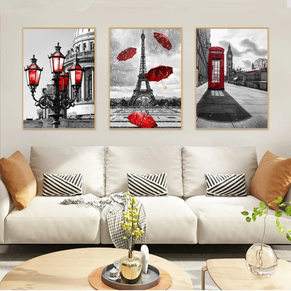Gohipang Black and White Tower Red Umbrella Canvas Painting Paris Street Wall Art Poster Prints Decorative Picture Living Room
Gohipang Black and White Tower Red Umbrella Canvas Painting Paris Street Wall Art Poster Prints Decorative Picture Living Room