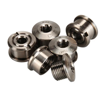 5pcs/lot Ti titanium crankset chain-rings Bolts nuts Chain Ring bolt screws for most single chainwheel used
5pcs/lot Ti titanium crankset chain-rings Bolts nuts Chain Ring bolt screws for most single chainwheel used