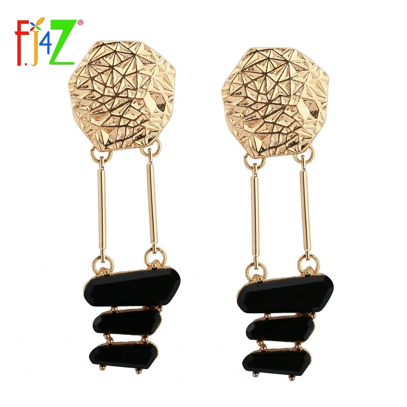 F.J4Z Brand New Stunning Earrings Fashion Unusual Black Glass Dangle Earrings For Women's occasions Jewelry Accessories
F.J4Z Brand New Stunning Earrings Fashion Unusual Black Glass Dangle Earrings For Women's occasions Jewelry Accessories
