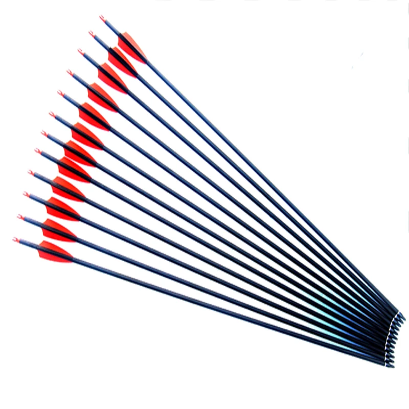 12pcs/lot 30" Carbon Arrow Spine500 with red Feather Carbon Arrow for Recurve Bow Arrow or Long Bow Practice /Hunting
12pcs/lot 30" Carbon Arrow Spine500 with red Feather Carbon Arrow for Recurve Bow Arrow or Long Bow Practice /Hunting
