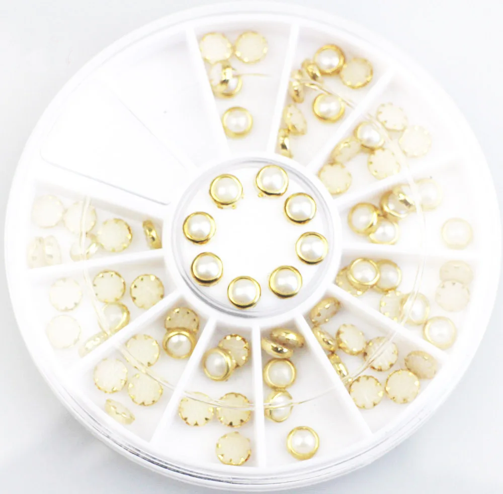 1 Wheel White Colors 3d half pearl shapes Flat Back 4mm Nail Art Decorations Thin Patch Stickers Nail Art Jewllery DIY
1 Wheel White Colors 3d half pearl shapes Flat Back 4mm Nail Art Decorations Thin Patch Stickers Nail Art Jewllery DIY