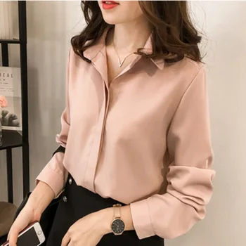 Simple Women Shirts Lady Elegant Shirt Chiffon Blouse Solid Long Sleeve Office Ladies Fashion Shirts Tops
Simple Women Shirts Lady Elegant Shirt Chiffon Blouse Solid Long Sleeve Office Ladies Fashion Shirts Tops