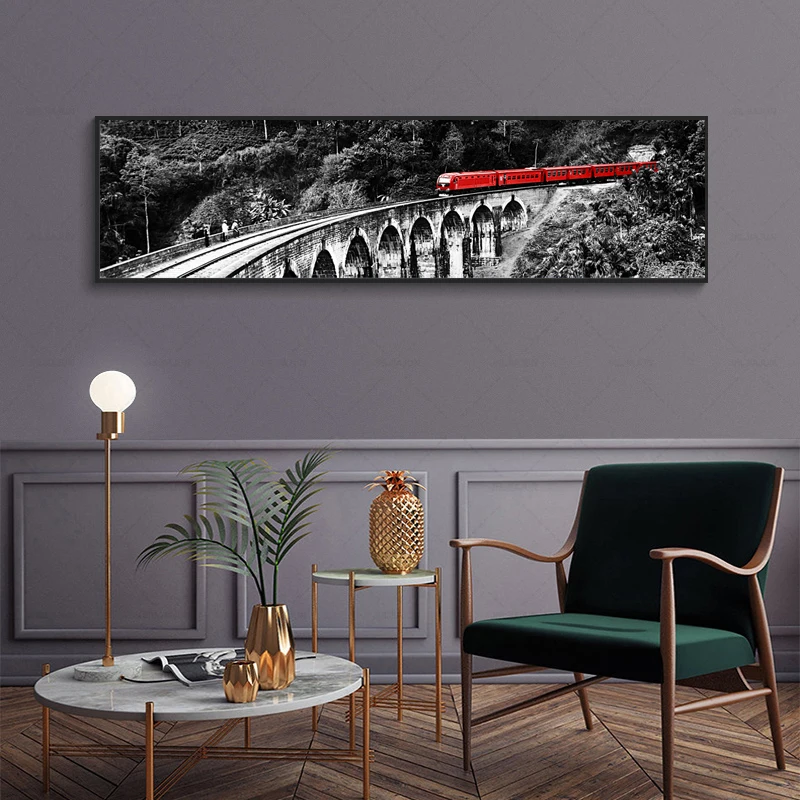 Abstarct Black And White Snow-covered Landscape Posters And Prints Red Train Canvas Painting Forest Wall Art Home Decor
Abstarct Black And White Snow-covered Landscape Posters And Prints Red Train Canvas Painting Forest Wall Art Home Decor