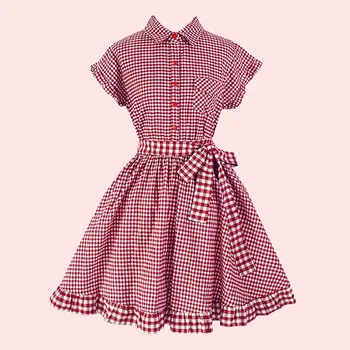 Vestido De Festa New Arrival Hot Sale Cotton Vintage Loose Free Shipping 2019 Lolita Daily Retro Chequered Dresses Two Dressed
Vestido De Festa New Arrival Hot Sale Cotton Vintage Loose Free Shipping 2019 Lolita Daily Retro Chequered Dresses Two Dressed
