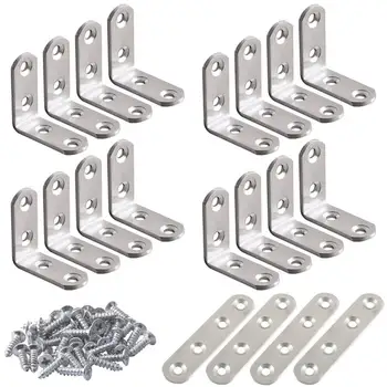 20PCS Stainless Steel Corner Braces 10PCS 40x40mm 90 Degrees Right Angle L-Shaped Bracket Joints and 4PCS Cabinet Joints
20PCS Stainless Steel Corner Braces 10PCS 40x40mm 90 Degrees Right Angle L-Shaped Bracket Joints and 4PCS Cabinet Joints