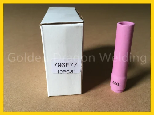TIG Long Alumina Nozzle 796F77 #6 For TIG Welding Torch Consumables SR PTA DB WP 9 20 25 Series,10PK
TIG Long Alumina Nozzle 796F77 #6 For TIG Welding Torch Consumables SR PTA DB WP 9 20 25 Series,10PK