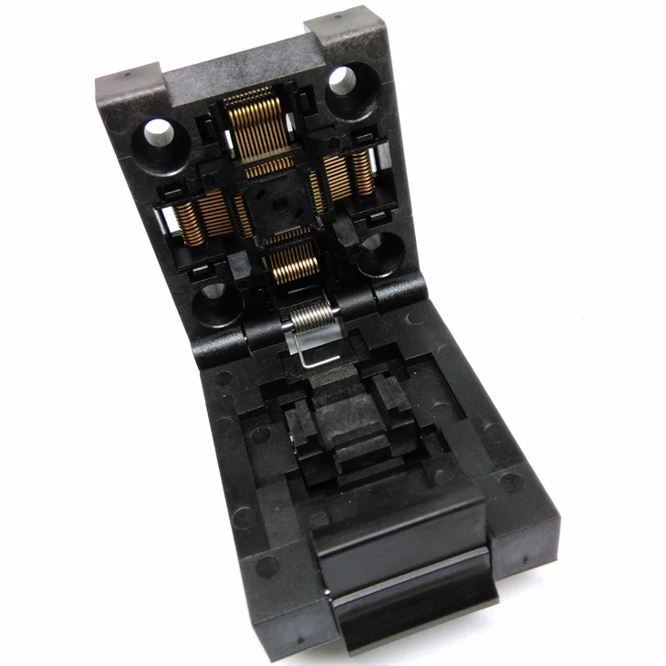 Clamshell Shrapnel Programmer Socket FPQ-48-0.5-06 QFP48 TQFP48 LQFP48 Test Socket Flash Programmer Adapter Conversion Block
Clamshell Shrapnel Programmer Socket FPQ-48-0.5-06 QFP48 TQFP48 LQFP48 Test Socket Flash Programmer Adapter Conversion Block