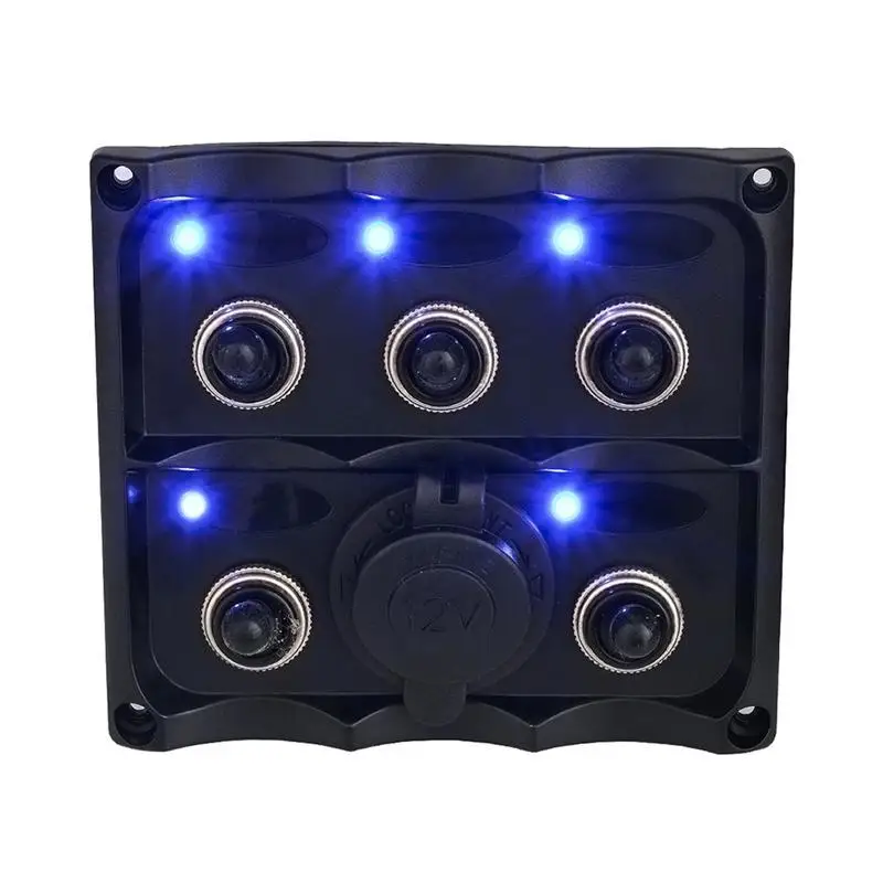 5 Way Pre-wired ON-OFF Toggle Switch Panel with 12V 24V Cigarette Lighter Socket for Car Boat Marine Motorcycle Bus Trailer
5 Way Pre-wired ON-OFF Toggle Switch Panel with 12V 24V Cigarette Lighter Socket for Car Boat Marine Motorcycle Bus Trailer