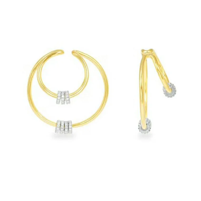 MeiBaPJ Real S925 Sterling Silver TOI ET MOI Annular Single Golden Clip Earrings Fashion Personality Fine Jewelry for Women
MeiBaPJ Real S925 Sterling Silver TOI ET MOI Annular Single Golden Clip Earrings Fashion Personality Fine Jewelry for Women