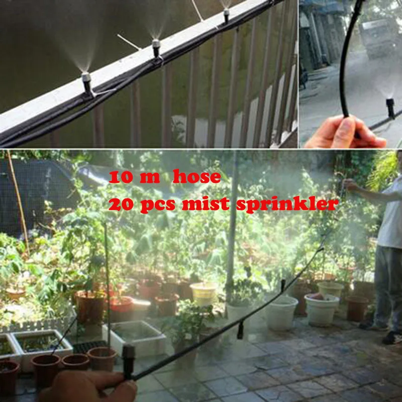 10M 4/7mm hose 20 pcs mist sprinkler Outdoor Garden Misting Cooling System Mist Nozzle Sprinkler water kits system jk017
10M 4/7mm hose 20 pcs mist sprinkler Outdoor Garden Misting Cooling System Mist Nozzle Sprinkler water kits system jk017