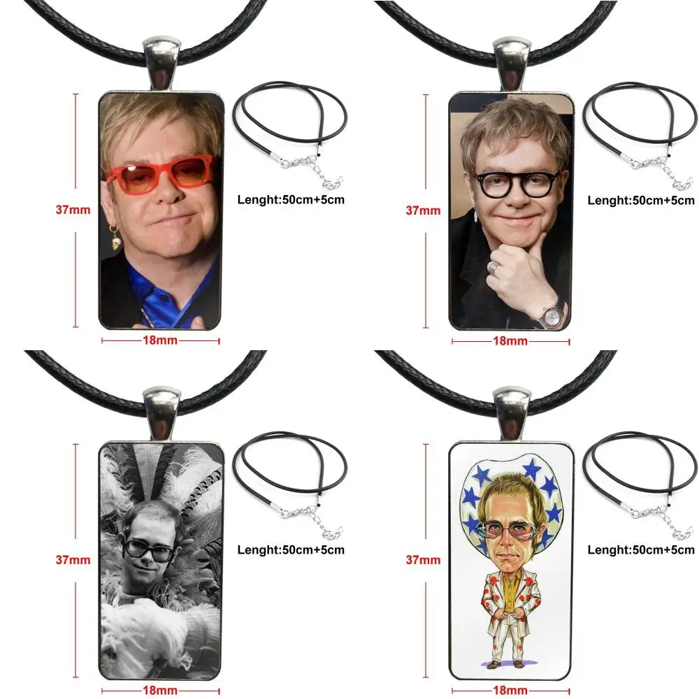 For Men Women Gift Elton John Glass Pendant Necklace Handmade Half Pendant Rectangle Necklace
For Men Women Gift Elton John Glass Pendant Necklace Handmade Half Pendant Rectangle Necklace