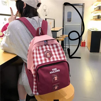 2019 new canvas plaid backpack Korean version of the fresh girl bag travel backpack Casual canvas Plaid Large capacity backpack
2019 new canvas plaid backpack Korean version of the fresh girl bag travel backpack Casual canvas Plaid Large capacity backpack