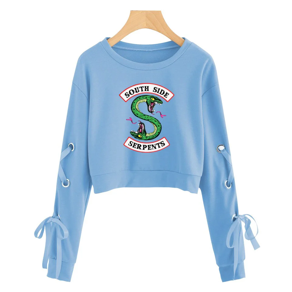 Riverdale 2019 New Women South Side Serpent Sleeve Openwork Bow-Knot Capless Hoodies Women/Men Sweatshirt Sexy Crop Top Clothes
Riverdale 2019 New Women South Side Serpent Sleeve Openwork Bow-Knot Capless Hoodies Women/Men Sweatshirt Sexy Crop Top Clothes