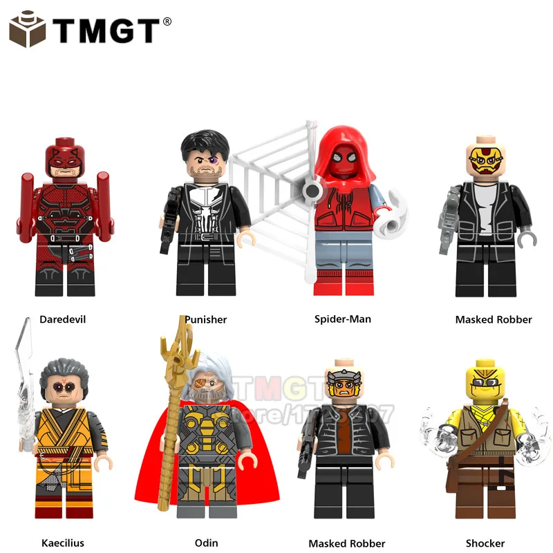 Single Sale Masked Super Hero Spiderman Kaecilius Masked Robber Punisher Building Blocks Toys For Children
Single Sale Masked Super Hero Spiderman Kaecilius Masked Robber Punisher Building Blocks Toys For Children