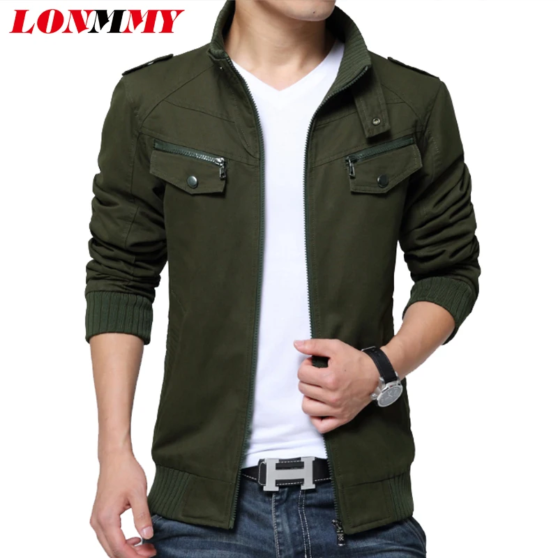 LONMMY Army mens jackets and coats bomber Cotton Casual Outerwear Slim fit Brand-clothing Military jacket men coat 2018 Autumn
LONMMY Army mens jackets and coats bomber Cotton Casual Outerwear Slim fit Brand-clothing Military jacket men coat 2018 Autumn