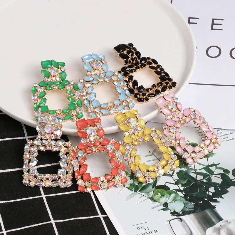 FASHIONSNOOPS Elegant Bridal Earrings Party Wedding Rhinestone Earrings Luxury Gemetric CZ Crystal Big Drop Dangle Earrings
FASHIONSNOOPS Elegant Bridal Earrings Party Wedding Rhinestone Earrings Luxury Gemetric CZ Crystal Big Drop Dangle Earrings