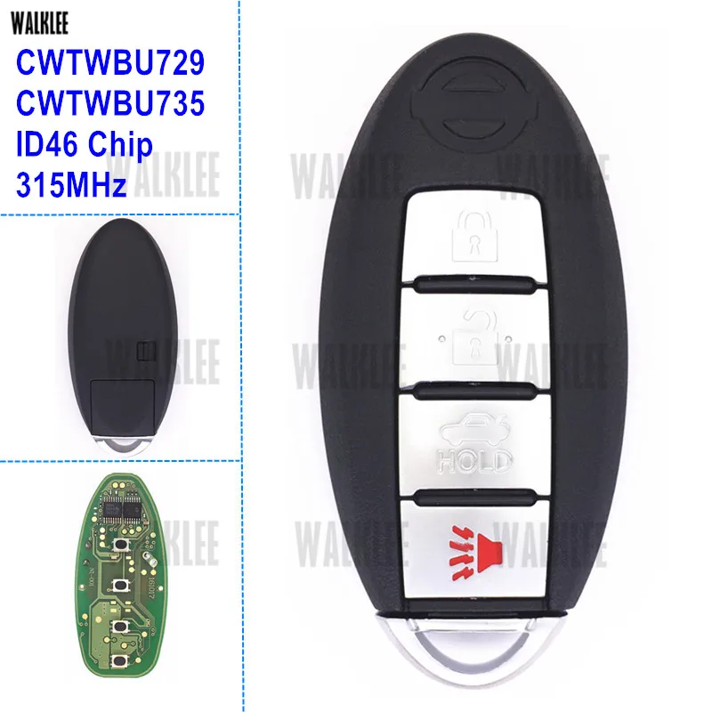 WALKLEE Smart Remote Key 315MHz work for Nissan Car Teana Altima Sentra Maxima Sunny Keyless Entry CWTWBU729 / CWTWBU735
WALKLEE Smart Remote Key 315MHz work for Nissan Car Teana Altima Sentra Maxima Sunny Keyless Entry CWTWBU729 / CWTWBU735