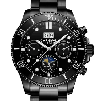 Switzerland CARNIVAL Multifunction Mens Watches Top Brand Luxury All steel Mechanical Watch Men Automatic Waterproof Sport Watch
Switzerland CARNIVAL Multifunction Mens Watches Top Brand Luxury All steel Mechanical Watch Men Automatic Waterproof Sport Watch