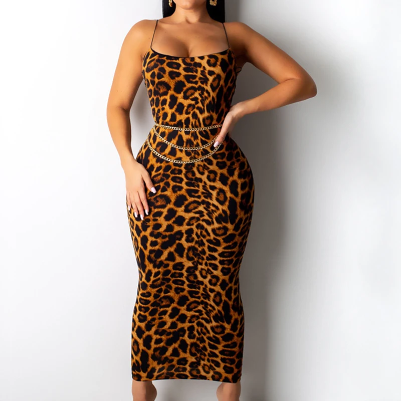 Leopard Print Sexy Spaghetti Strap Long Dress Sleeveless Plus Size For Women Summer Nightclub Bodycon Dress Elegant Party Dress
Leopard Print Sexy Spaghetti Strap Long Dress Sleeveless Plus Size For Women Summer Nightclub Bodycon Dress Elegant Party Dress