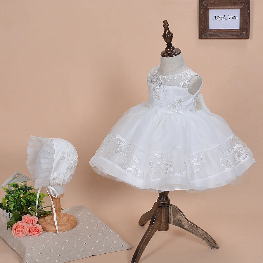Платье-пачка для девочек на крестины высокое качество платья новорожденных