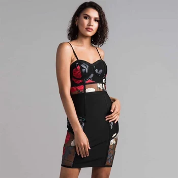 Fashion loral Embroider FBandage Dress 2018 New Model Top Quality Women Spaghetti Strap Bodycon Celebrity Party Dress Vestidos
Fashion loral Embroider FBandage Dress 2018 New Model Top Quality Women Spaghetti Strap Bodycon Celebrity Party Dress Vestidos
