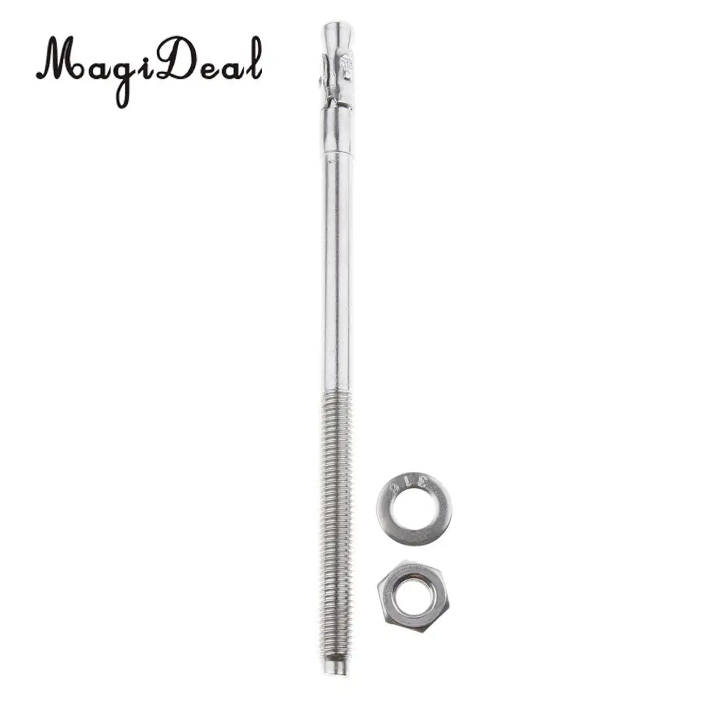 2pcs Expansion Bolt Sleeve Anchors Screws Anchor Expansion Rings Eye Bolts for Climbing Caving Mountaineering