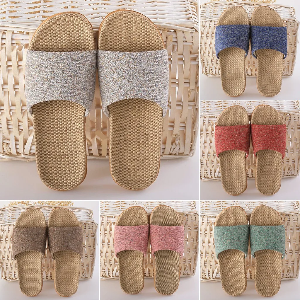 Women Slippers Fashion Comfortable Floor Cotton Linen Slipper Slip Non-Slip Platform Slippers Summer Female Beach Shoes M40#
Women Slippers Fashion Comfortable Floor Cotton Linen Slipper Slip Non-Slip Platform Slippers Summer Female Beach Shoes M40#