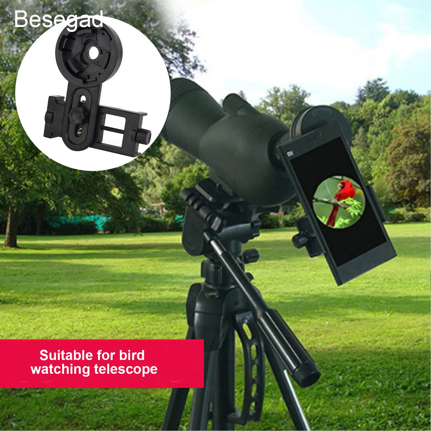 Besegad Adjustable Cell Phone Smartphone Holder Stand Mount Adapter for Telescope Binoculars Monocular Spotting Scope Microscope
Besegad Adjustable Cell Phone Smartphone Holder Stand Mount Adapter for Telescope Binoculars Monocular Spotting Scope Microscope