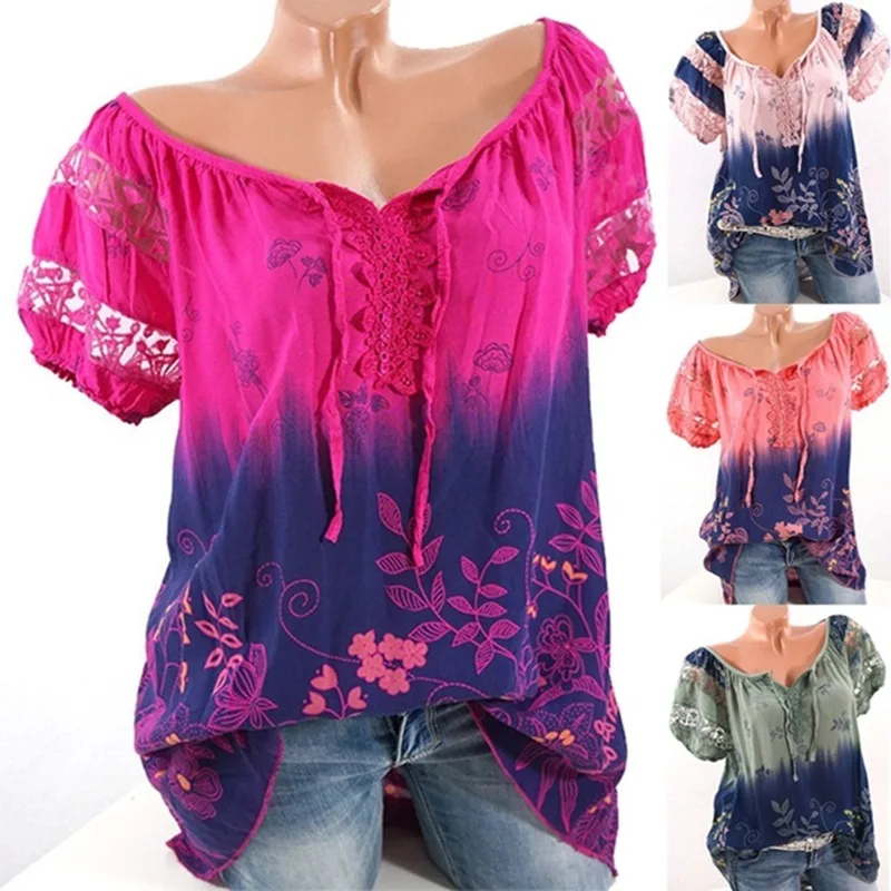 Print T-Shirt Tops Tee Shirts Lace Harajuku T Shirt Women V-Neck Summer Woman Clothes Haut Femme Tee Shirt Casual Plus Size 5XL
Print T-Shirt Tops Tee Shirts Lace Harajuku T Shirt Women V-Neck Summer Woman Clothes Haut Femme Tee Shirt Casual Plus Size 5XL