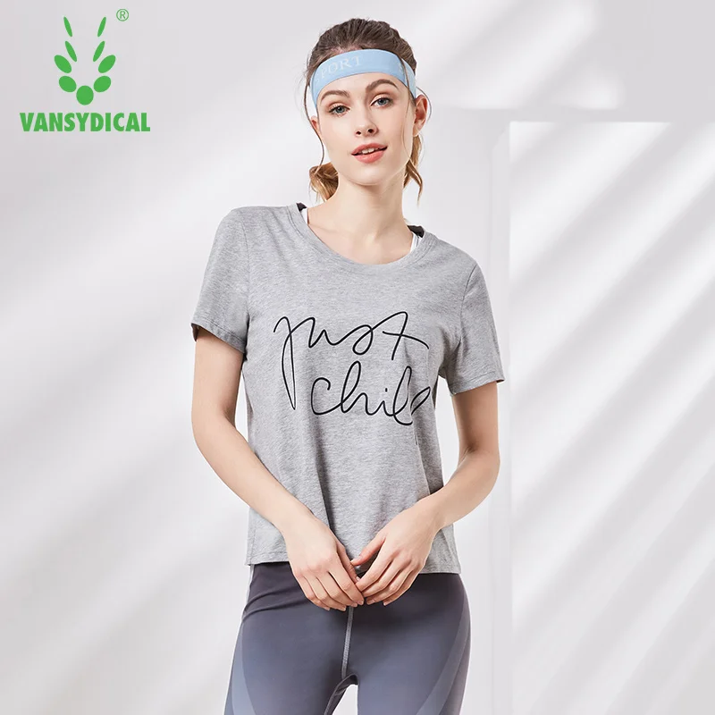 Vansydical Running Sports T-shirts Women O-Neck Excise Training Tops Breathable Cotton Fitness Workout Shirts 
Vansydical Running Sports T-shirts Women O-Neck Excise Training Tops Breathable Cotton Fitness Workout Shirts