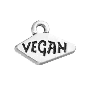 10pcs Charms Vegan 16.3x12mm Antique Silver Color Pendant Vegan Charms For Jewelry Making Jewelry Findings
10pcs Charms Vegan 16.3x12mm Antique Silver Color Pendant Vegan Charms For Jewelry Making Jewelry Findings