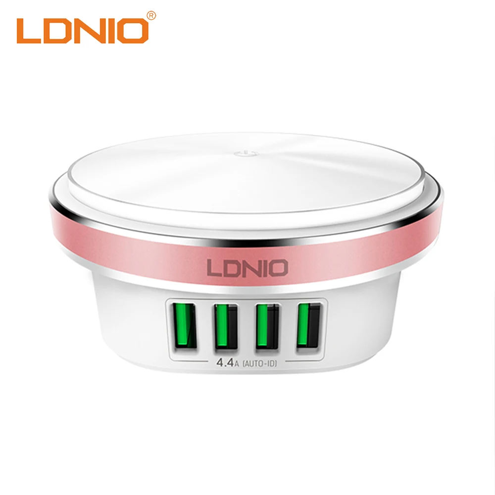 LDNIO LED Press Lamp Desktop Charger For Mobile Phone 4 USB Port 5V/4.4A Fast Charging Charger Adapter With EU UK US Plug Cable
LDNIO LED Press Lamp Desktop Charger For Mobile Phone 4 USB Port 5V/4.4A Fast Charging Charger Adapter With EU UK US Plug Cable