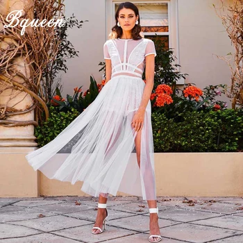 Bqueen Women Perspective Sexy Dress Short Sleeve Lace Ankle Length Gown Dress 2019 New Sexy Club Party Dresses For Lady Fashion
Bqueen Women Perspective Sexy Dress Short Sleeve Lace Ankle Length Gown Dress 2019 New Sexy Club Party Dresses For Lady Fashion