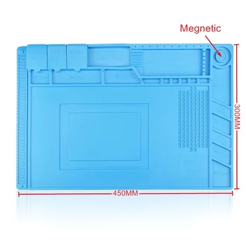 45x30cm Heat Insulation Silicon Pad Desk Mat Maintenance Platform with Magnetic Section for repair work
45x30cm Heat Insulation Silicon Pad Desk Mat Maintenance Platform with Magnetic Section for repair work