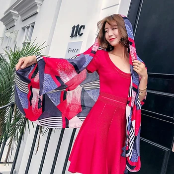 Summer Thin Print Beach Travel Scarf Women Tassel Fringed Shawl Scarf Seaside Holiday Sunscreen Beach Large Size
Summer Thin Print Beach Travel Scarf Women Tassel Fringed Shawl Scarf Seaside Holiday Sunscreen Beach Large Size