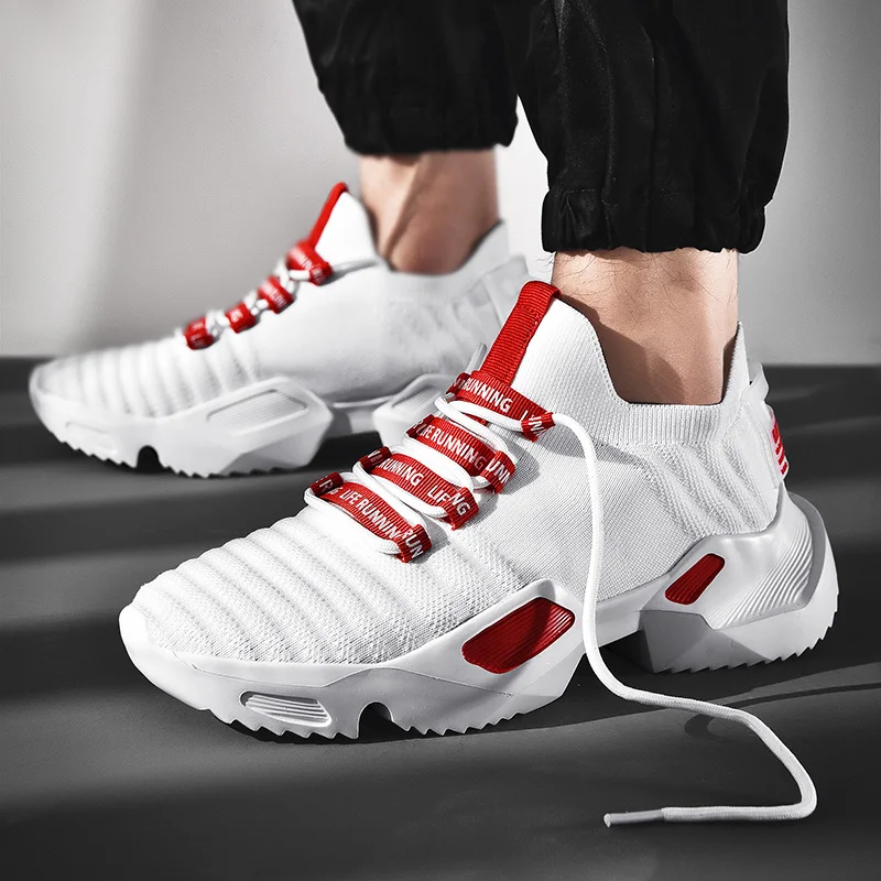 2019 New Thick-soled Casual Shoes Men Black White Flyknit Breathable Flats Printed Platform Chunky Sneakers Male Spring Summer
2019 New Thick-soled Casual Shoes Men Black White Flyknit Breathable Flats Printed Platform Chunky Sneakers Male Spring Summer