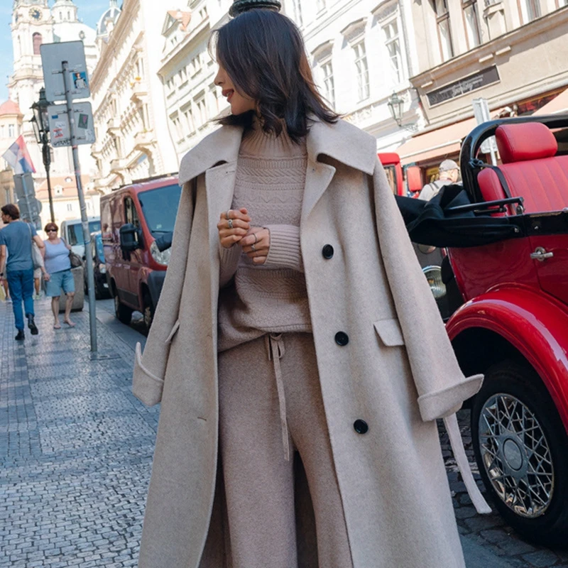 90% Cashmere New 2019Autumn and Winter Turn Down Collar Single-Breasted Long Women Double-sided Cashmere Woolen Coat WLP253
90% Cashmere New 2019Autumn and Winter Turn Down Collar Single-Breasted Long Women Double-sided Cashmere Woolen Coat WLP253